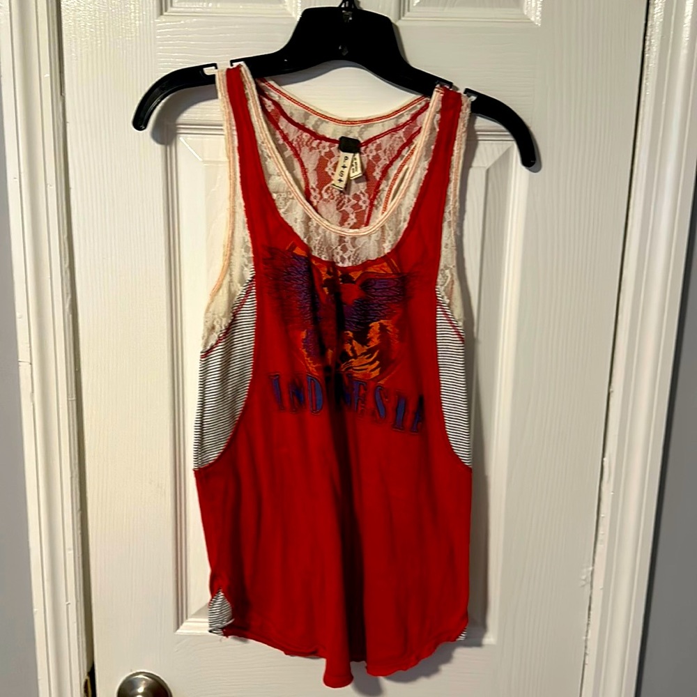Free People racer back tank top.